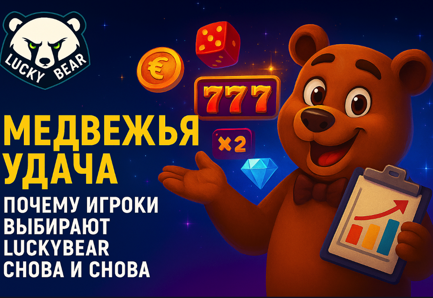  Медвежья удача: почему игроки выбирают LuckyBear снова и снова