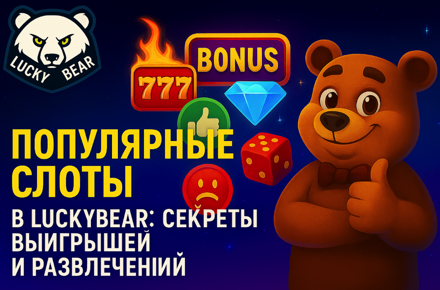 Популярные слоты в LuckyBear: секреты выигрышей и развлечений