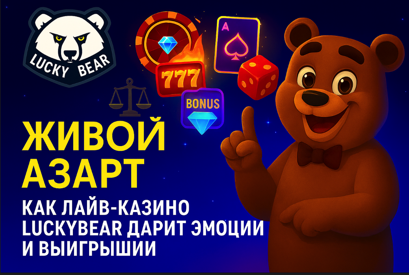  Живой азарт: как лайв-казино LuckyBear дарит эмоции и выигрыши